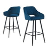 Pair of Bar Stool Black Blue Grey Velvet Chair Kitchen Bar Chair Modern Bar Home