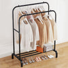 Heavy Duty Double Clothes Rail Hanging Rack Garment Display Stand Storage Shelf
