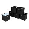 Foldable 6 x Storage Bin Cubes Boxes Case Basket Organizer Fabric Fold Flat
