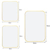 Rectangle Metal Frame Wall Mounted Mirror Bathroom Bedroom Make Up Dressing Room