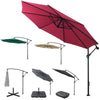 3M Hanging Outdoor Banana Patio Umbrella Cantilever Shelter Garden Sun Parasol