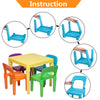 Kids Study Table And Chair Set Children Toddler Plastic Play Activity Desk Gift