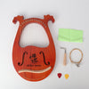 Lyre Harp 16 Strings Solid Mahogany Lyre String Instrument w/ Bag Tuning Hammer