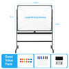 90 x 120CM Double Side Mobile Magnetic Whiteboard Adjustable Dry Erase Board