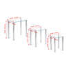 Nest of 3 Tempered Glass Nested Tables Side End Lamp Sofa Tables Living Room