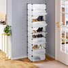 Modern 12Tier Shoes Rack Living Room Storage Shelf Organiser Box With Door uk