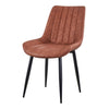 Dining Chairs Set of 2 Faux Leather Kitchen Chairs with Metal Legs Restaurants