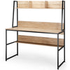 2 in 1 Computer Desk PC Laptop Table Writing Study Workstation Storage Bookcases