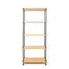 5 Tier Shelving Display Unit Versatile Wall & Pantry Storage Modern Wooden Metal