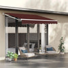 Outdoor Garden Awning Manual Canopy Patio Retractable Sun Shade Shelter400X300cm