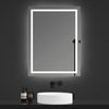 Illuminated Bathroom Mirror with LED Lights Demister Touch Sensor Wall Mounted