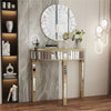 Mirrored Modern Style Home Furniture Half Moon Console Table Living Room Hallway