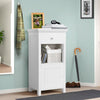 Wooden Bathroom Floor Cabinet Freestanding Storage Cabinet Organizer Cupboard