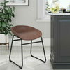 2PCS Bar Stools Kitchen Stool Chair Cozy Barstools Leather Padded Seat Steel Leg