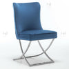 Vanquish Premium Button Back Velvet Dining Chair Brampton Cross Legs Chrome 2023