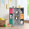 3-Tier Kids Storage Shelf Cubes Corner Cabinet Organizer Display Rack 3 Baskets