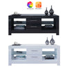 TV RGB LED Entertainment Unit Cabinet Stand Living Room Set Gloss Doors Modern