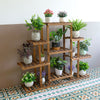 Steady Outdoor Plant Pot Stand Flower Display Shelf Rack Home Garden 9 Pot 115cm