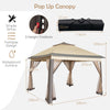 11 ft×11 ft Pop up Gazebo Tent Portable Canopy Shelter Mesh Netting w/Carry Bag