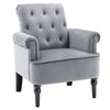 Modern Accent Chair Armchair Upholstered Velvet Single Sofa Lounge Chair NS