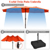4.6M Patio Double-Sided Umbrella Parasol Outdoor Extra Large Crank Sunshade