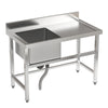 Commercial Freestanding Hand Wash Sink Stainless Steel Kitchen Basin Catering