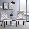 2pcs Crushed Velvet Dining Chairs Kitchen Dining Room Restaurant Knocker Chair