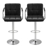 2 X Bar Stools Height Adjustable Swivel Bar Kitchen Chair With Backrest Armrest