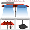 4.6M Patio Double-Sided Umbrella Parasol Outdoor Extra Large Crank Sunshade