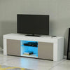 Modern TV Unit Cabinet Stand Sideboard Matt body & High Gloss Doors LED Light
