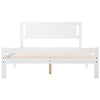 Double Bed White Solid Wooden Bed Frame Solid Wood For Adults, Kids, Teenagers