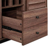 VAUGHN WINE CABINET SIDEBOARD BUFFET UNIT IN WALNUT BY DOREL