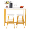 Modern Dining Table Breakfast Bar Table and Stools Chairs Kitchen Furniture Set