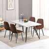 Wooden Dining Table and Chairs 4/6 Set Velvet Seat Kitchen Room Furniture Grey