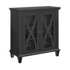 Ellington Glazed 2 Door Low Display Cabinet in Black by Dorel