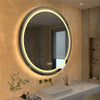 DIY Round Illuminated Bathroom Mirror with Demister Over Bathroom Sink LED Light
