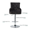 1/2X Bar Stools Velvet Breakfast Chair Kitchen High Counter Stool Pub Restaurant