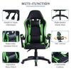 Gaming Chairs Faux Leather Ergonomic Lumbar Support Pillow Home Office Adjusting