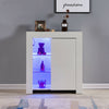 Modern Sideboard LED Cabinet Cupboard High Gloss wtih Doors Storage White Black