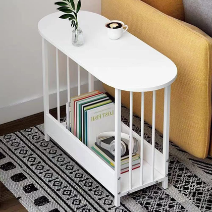 Small End Table Oval Side Table for Small Spaces Sofa Side Table for Living Room