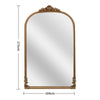 Large Vintage Full Length Golden Wood Framed Ornate Leaner Wall Hanging Mirror
