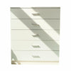White Chest of Drawers Bedside Table Cabinet 5 Drawer Bedroom Storage Furniture