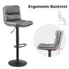 Set of 2 Bar Stools Breakfast Stools With Foot Rest Swivel Gas Lift Modern Grey