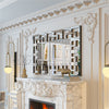 Large Decorative Art Wall Mirror Venetian Accent Mirror for Bathroom Fireplace