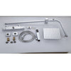 Thermostatic Bath Shower Mixer Set Square Twin Head Expose Valve Rainfall Chrome