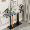 Sintered Stone Console/ Long Table with Metal Frame for Home Foyer Porch Decor