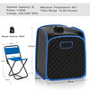 Portable Steam Sauna Folding Remote Control Therapeutic Steam Spa Sauna w/ Timer