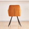 2X Dining Chairs Set Faux Suede Leather/Velvet Padded Metal Legs Armchair Home