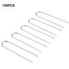 100PCS Metal U Shaped Turf Pin Ground Staple’s Garden Tent Securing Pegs UK