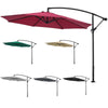 3m Garden Cantilever Parasol Banana Umbrella Crank & Tilt,w/Cross & Fan Base Set